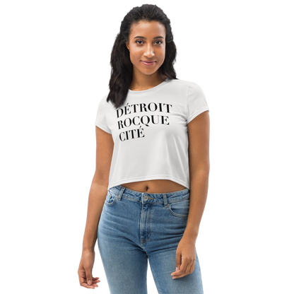 'Détroit Rocque Cité' Crop Top | Sporty - Birch Bark White