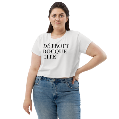 'Détroit Rocque Cité' Crop Top | Sporty - Birch Bark White