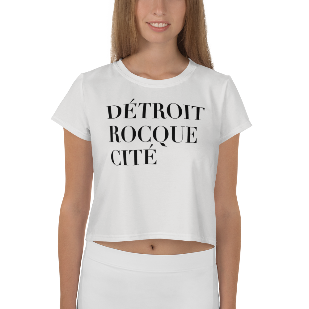 'Détroit Rocque Cité' Crop Top | Sporty - Birch Bark White