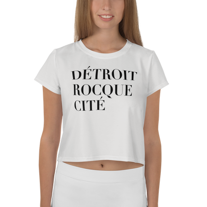 'Détroit Rocque Cité' Crop Top | Sporty - Birch Bark White