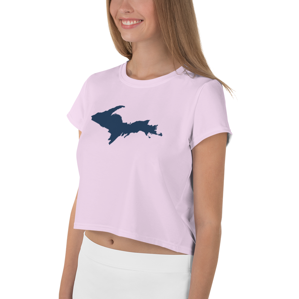 Michigan Upper Peninsula Crop Top (w/ UP Outline) | Sporty - Pale Lavender