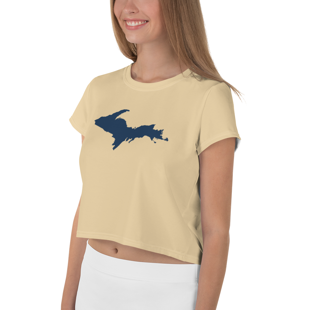 Michigan Upper Peninsula Crop Top (w/ UP Outline) | Sporty - Maple Color