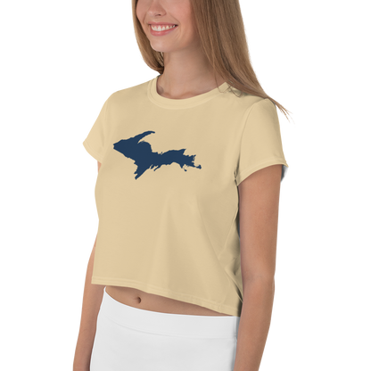 Michigan Upper Peninsula Crop Top (w/ UP Outline) | Sporty - Maple Color