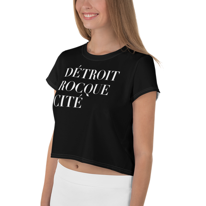 'Détroit Rocque Cité' Crop Top | Sporty - Black