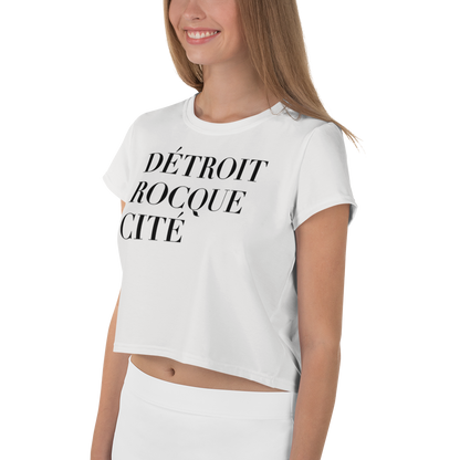 'Détroit Rocque Cité' Crop Top | Sporty - Birch Bark White