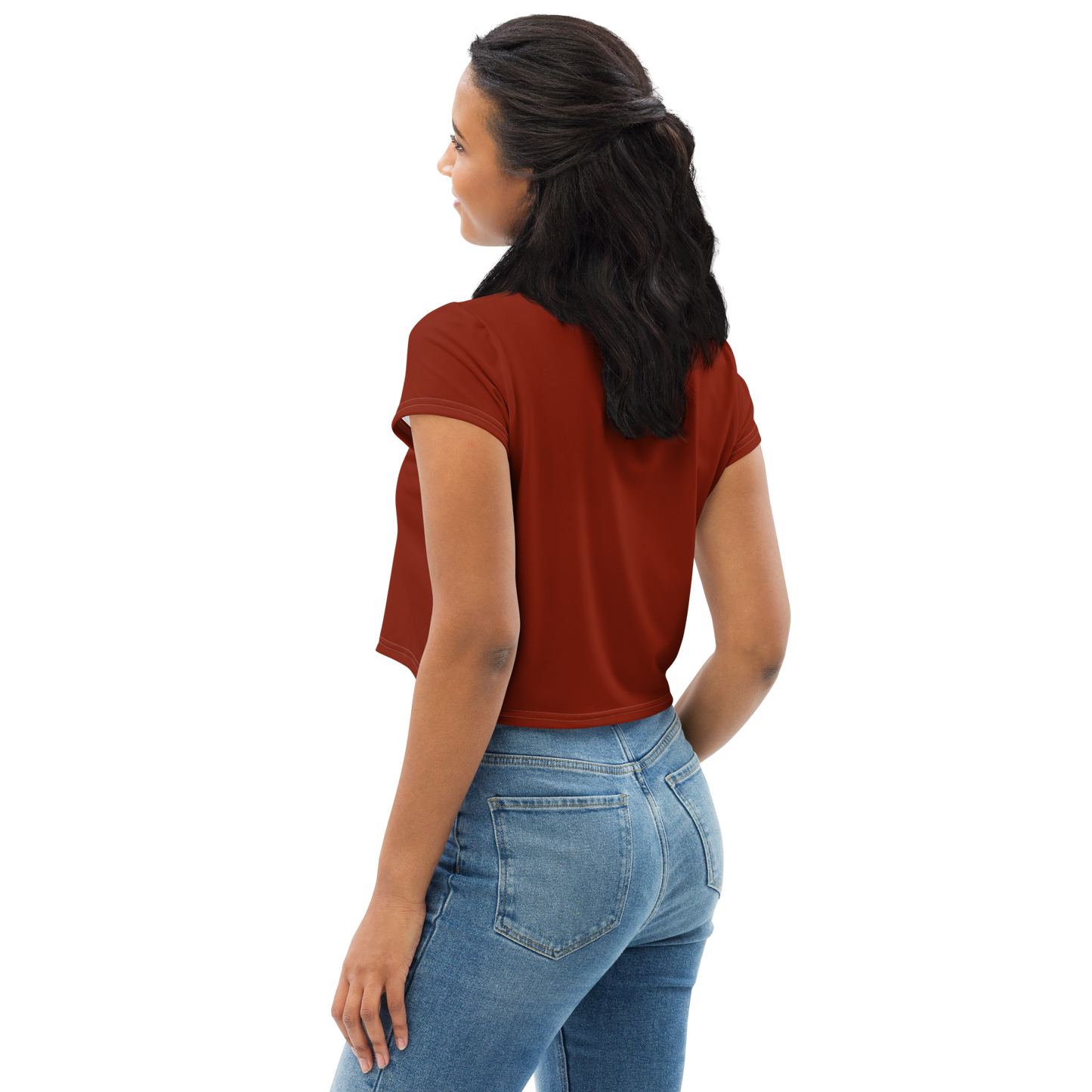 Michigan Upper Peninsula Crop Top (w/ UP Outline) | Sporty - Cherryland Red