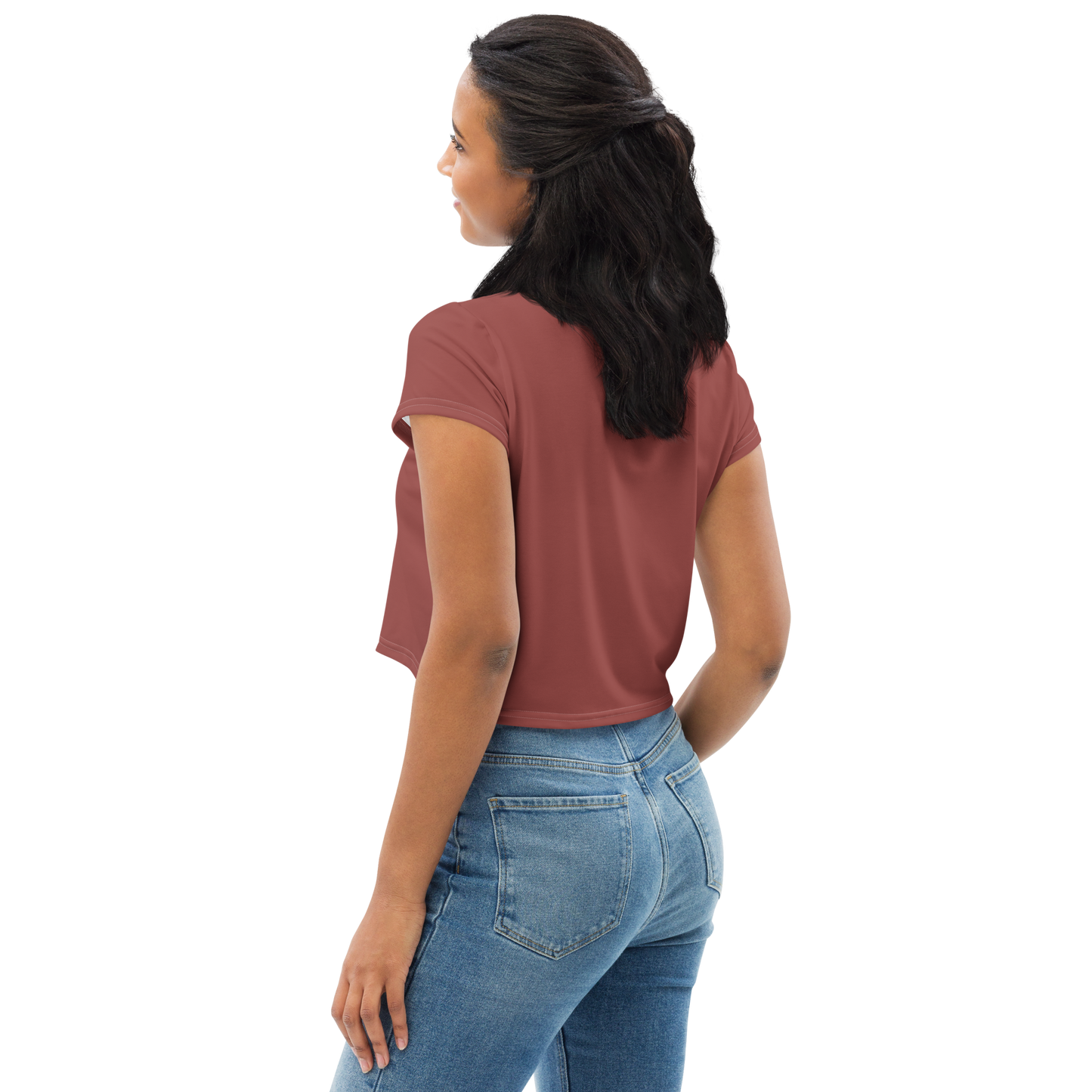 Michigan Upper Peninsula Crop Top (w/ UP Outline) | Sporty - Ore Dock Red