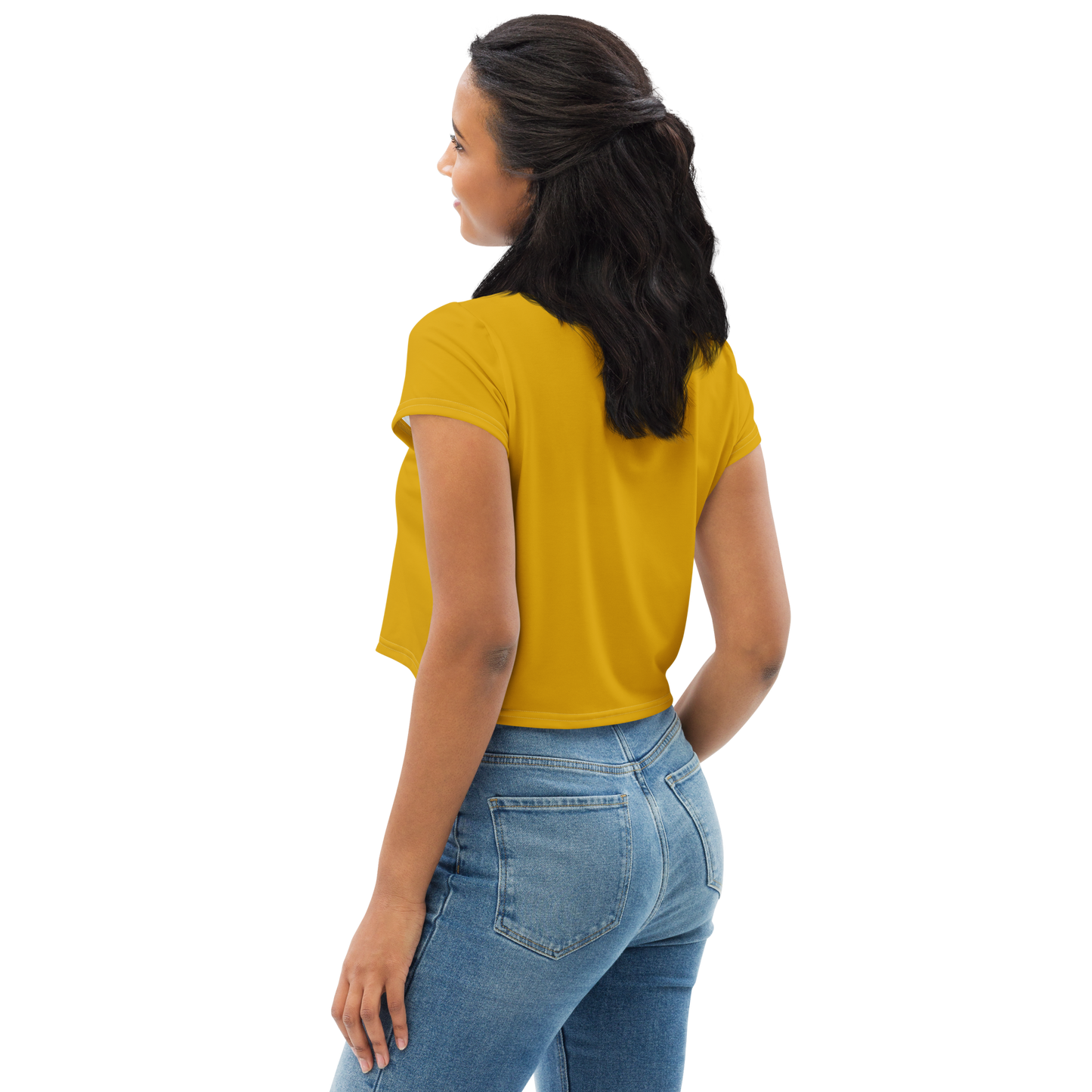 Michigan Upper Peninsula Crop Top (w/ UP Outline) | Sporty - Gold