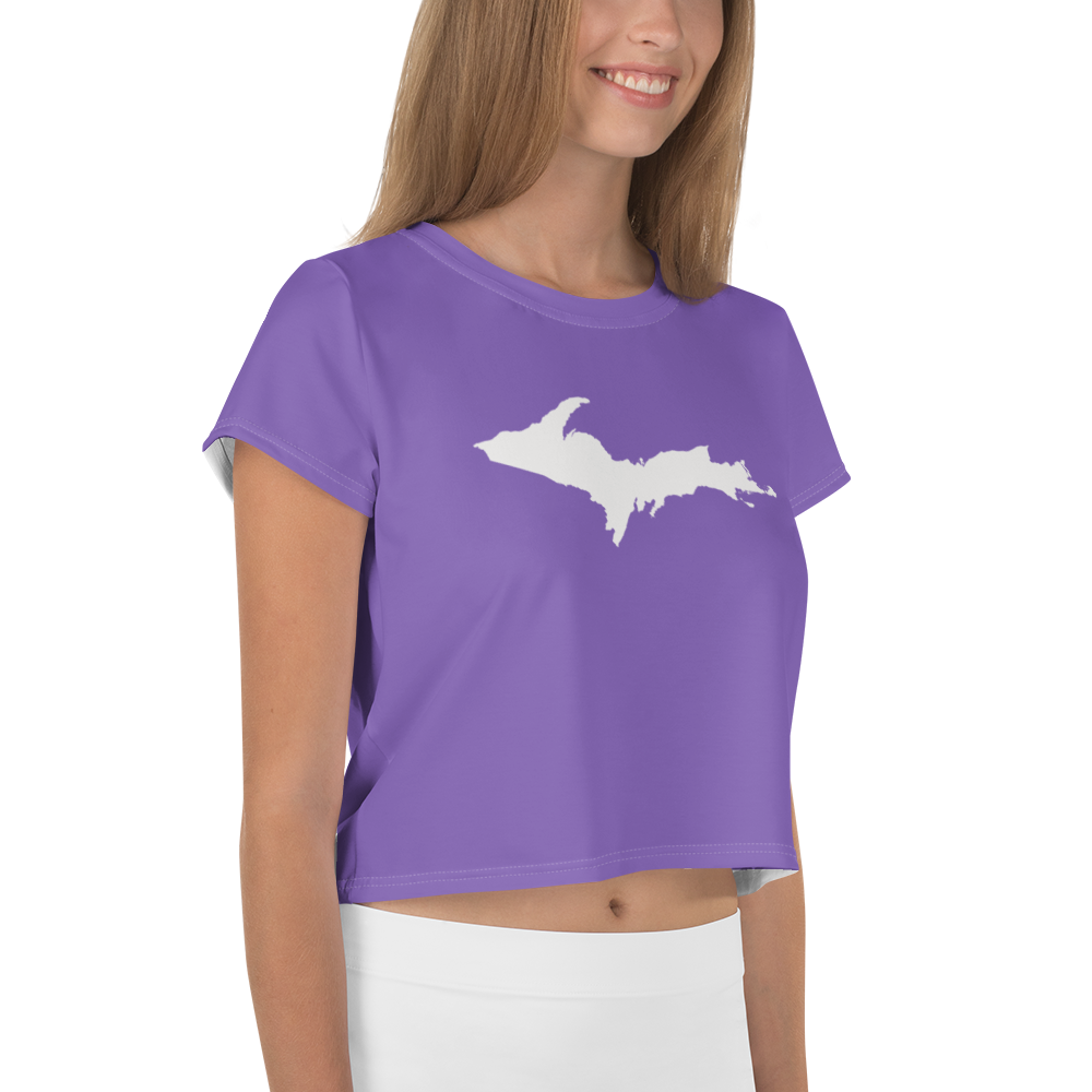 Michigan Upper Peninsula Crop Top (w/ UP Outline) | Sporty - Lake Iris