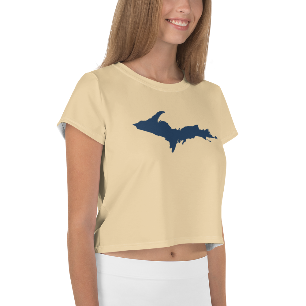 Michigan Upper Peninsula Crop Top (w/ UP Outline) | Sporty - Maple Color