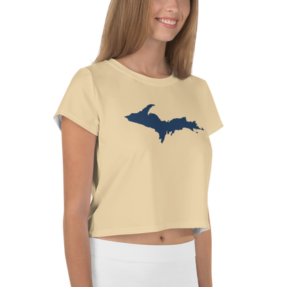 Michigan Upper Peninsula Crop Top (w/ UP Outline) | Sporty - Maple Color