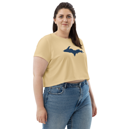 Michigan Upper Peninsula Crop Top (w/ UP Outline) | Sporty - Maple Color