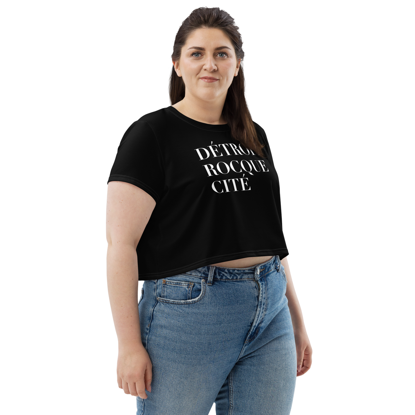 'Détroit Rocque Cité' Crop Top | Sporty - Black