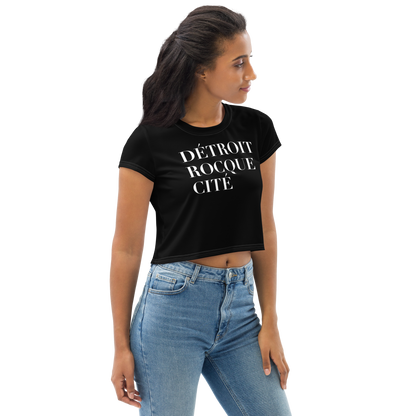 'Détroit Rocque Cité' Crop Top | Sporty - Black