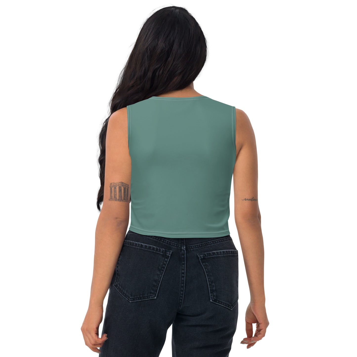 Michigan Upper Peninsula Crop Tank (w/ Copper UP Outline) | Copper Green