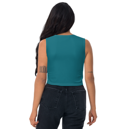 Michigan Upper Peninsula Crop Tank (w/ UP Outline) | Auburn Hills Teal