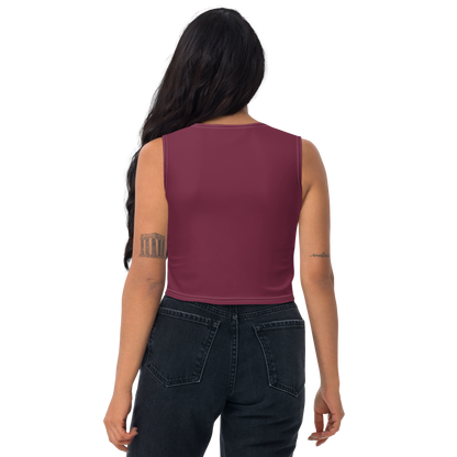 Michigan Upper Peninsula Crop Tank (w/ UP Outline) | Old Mission Burgundy