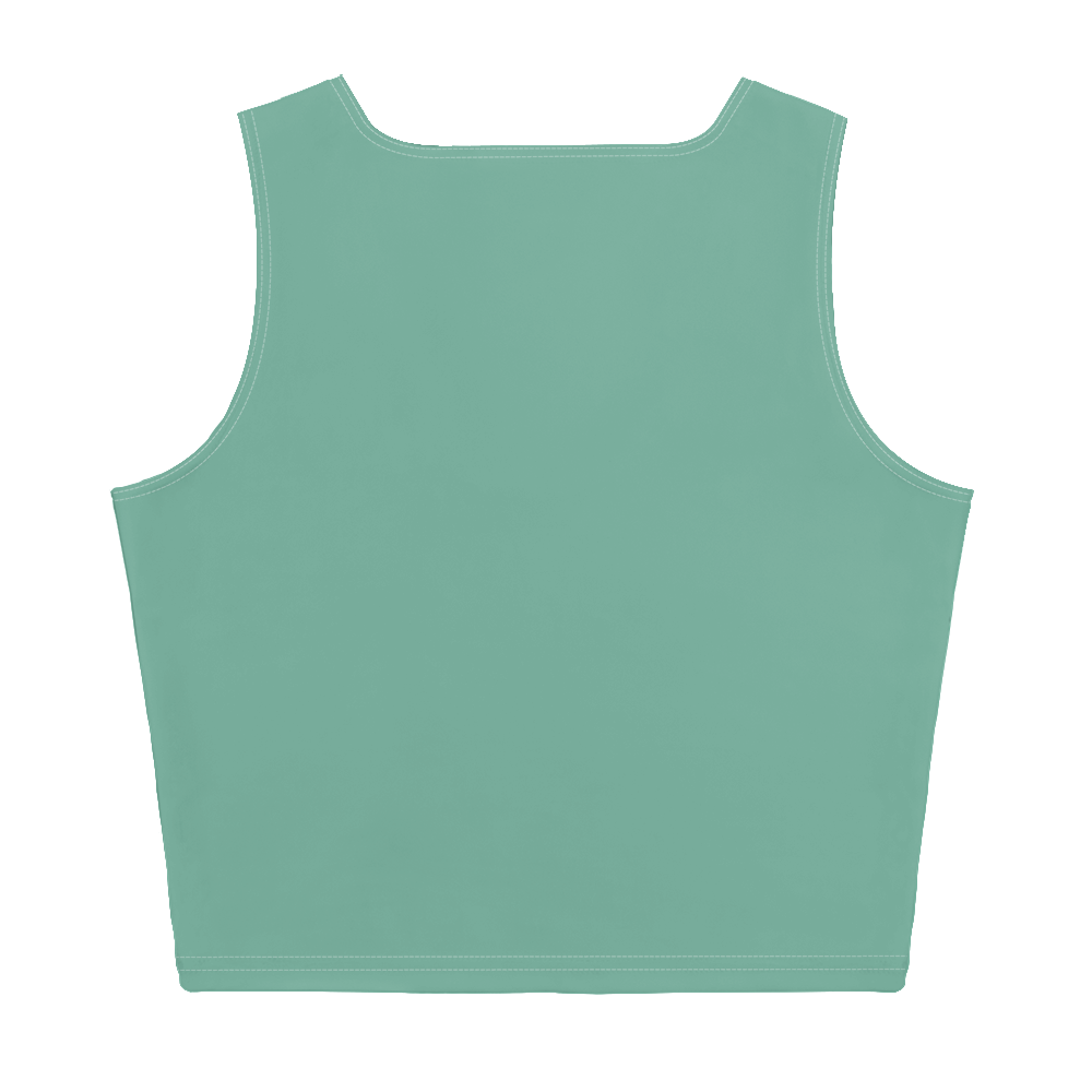 Michigan Upper Peninsula Crop Tank (w/ UP Outline) | Metallic Mint Green