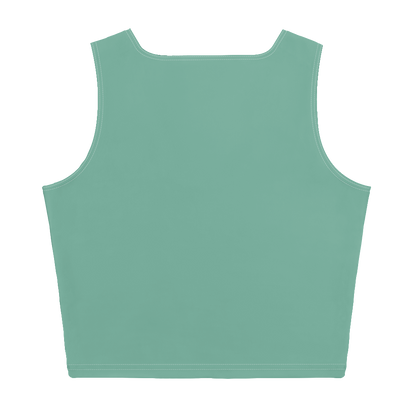 Michigan Upper Peninsula Crop Tank (w/ UP Outline) | Metallic Mint Green