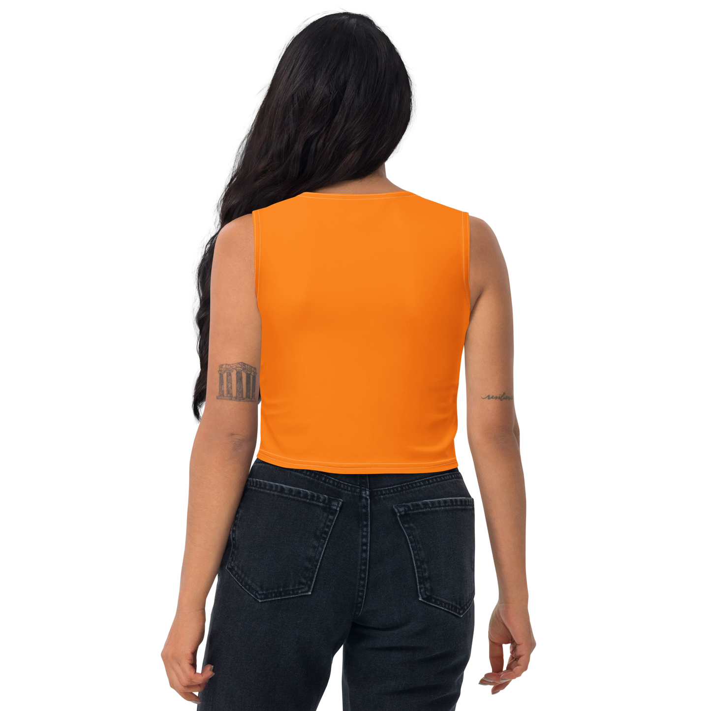 Michigan Upper Peninsula Crop Tank (w/ UP Outline) | Safety Orange