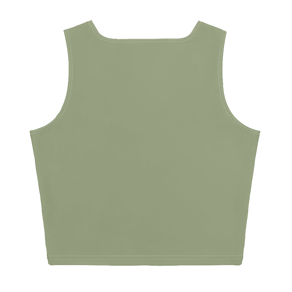 Michigan Upper Peninsula Crop Tank (w/ UP Outline) | Beachgrass Green