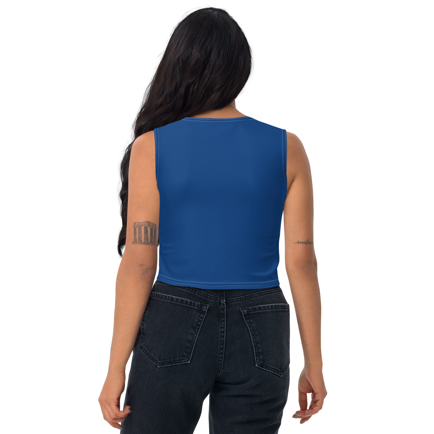 Michigan Upper Peninsula Crop Tank (w/ UP Outline) | Dearborn Blue