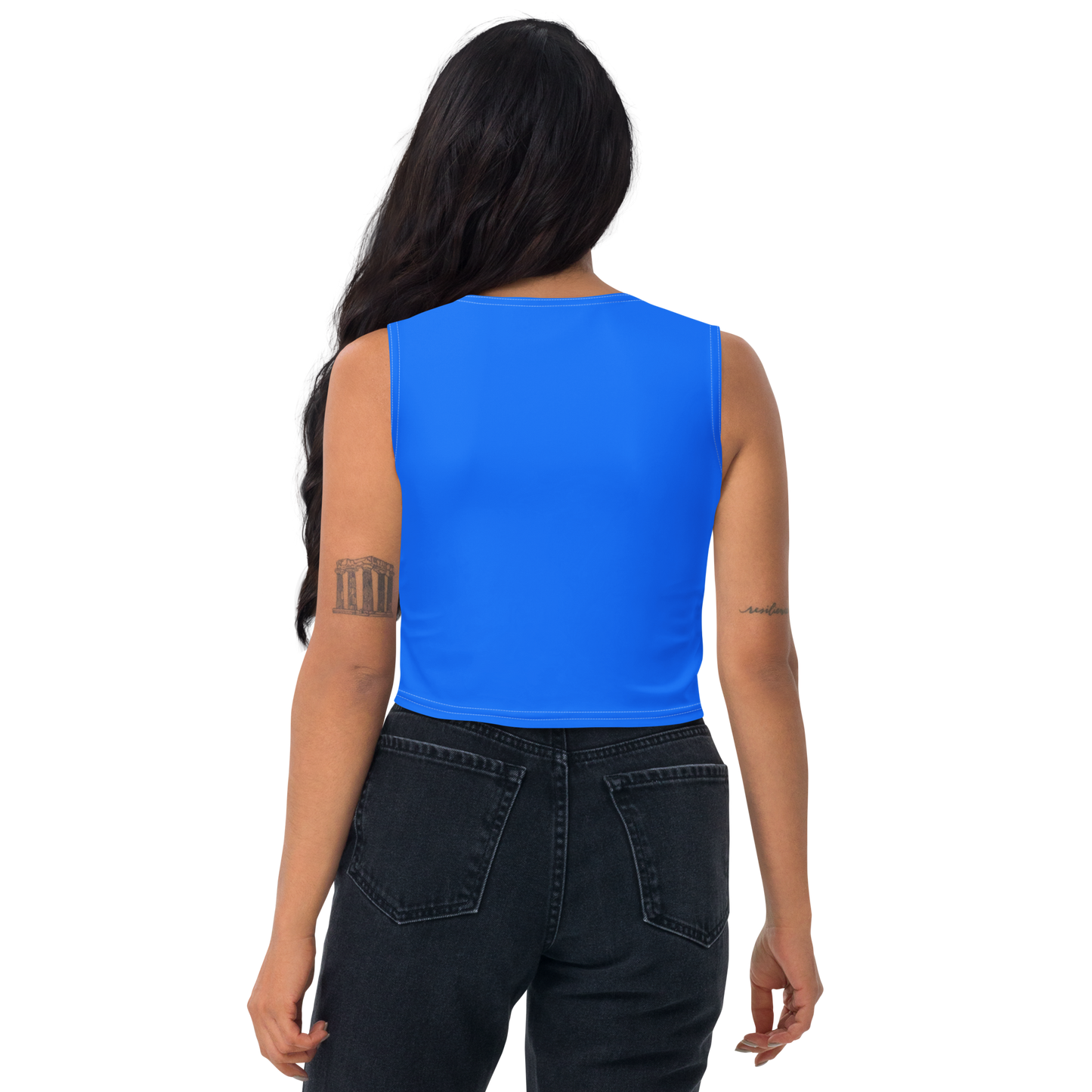 Michigan Upper Peninsula Crop Tank (w/ UP Outline) | Motor Town Blue