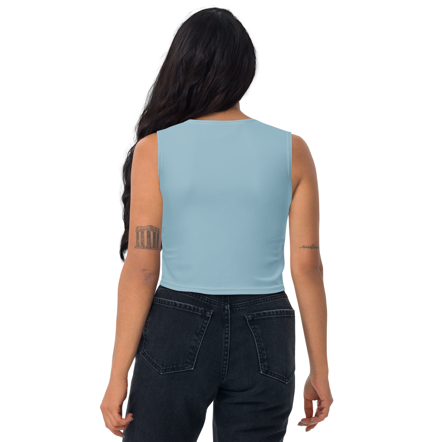 Michigan Upper Peninsula Crop Tank (w/ UP Outline) | Opal Blue