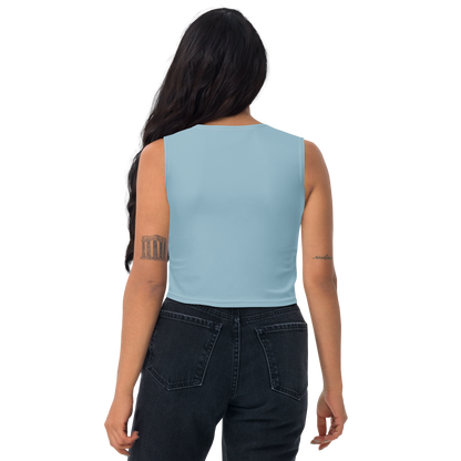 Michigan Upper Peninsula Crop Tank (w/ UP Outline) | Opal Blue