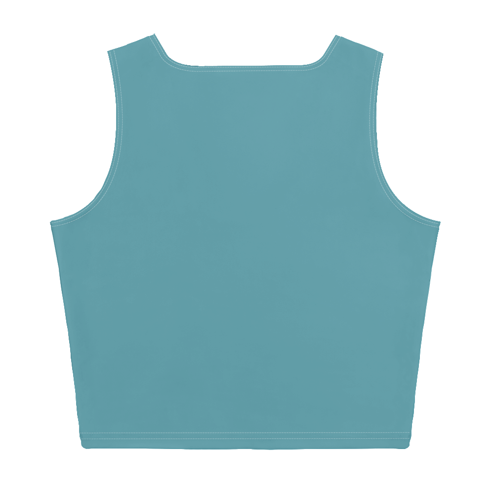 Michigan Upper Peninsula Crop Tank (w/ UP Outline) | Lake Huron Blue