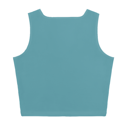 Michigan Upper Peninsula Crop Tank (w/ UP Outline) | Lake Huron Blue