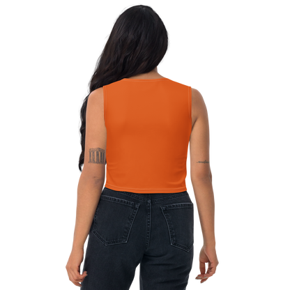 Michigan Upper Peninsula Crop Tank (w/ UP Outline) | Maple Leaf Orange