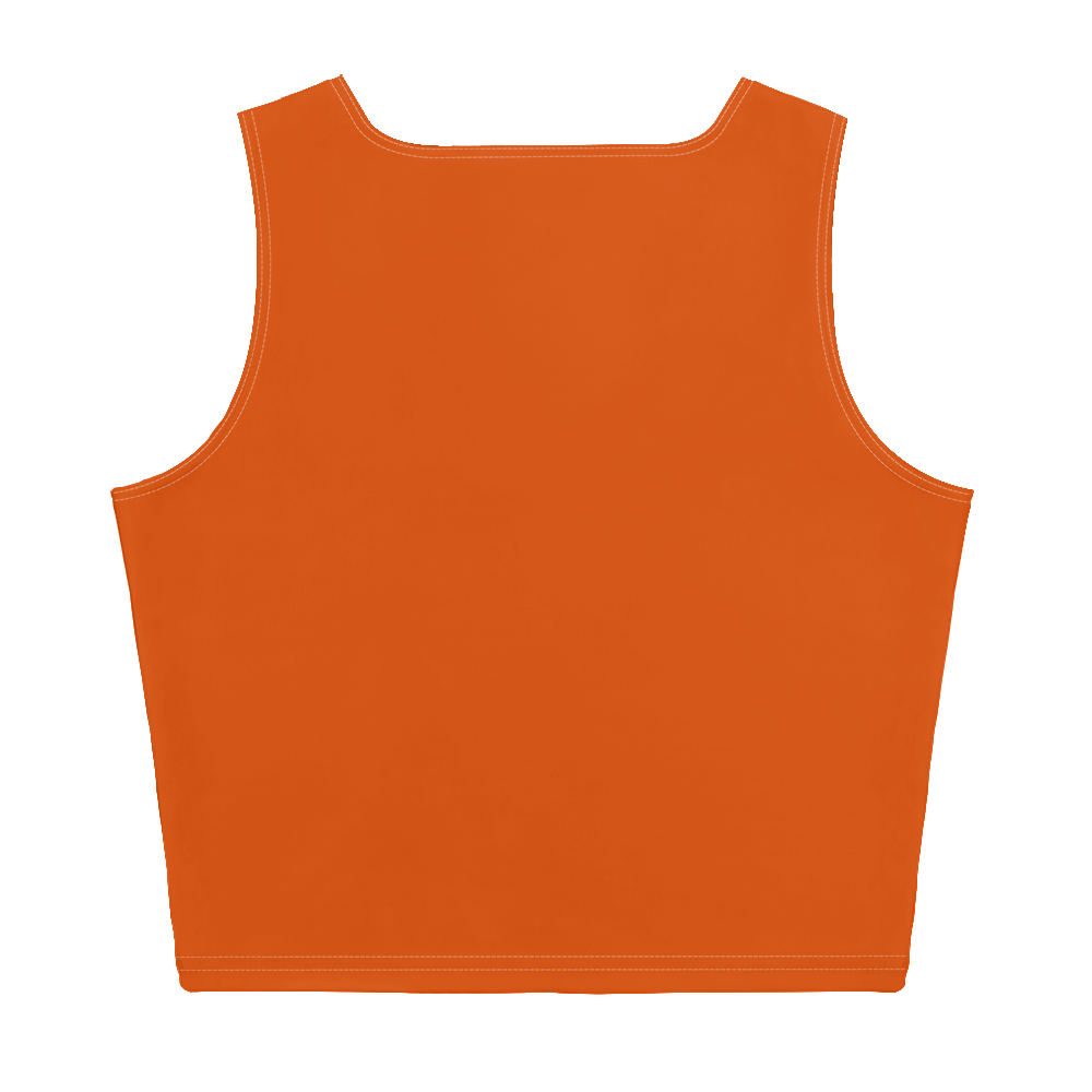 Michigan Upper Peninsula Crop Tank (w/ UP Outline) | Maple Leaf Orange