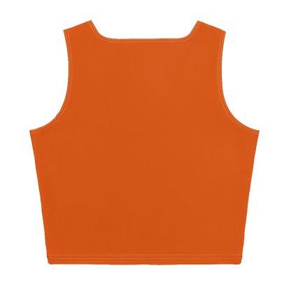 Michigan Upper Peninsula Crop Tank (w/ UP Outline) | Maple Leaf Orange