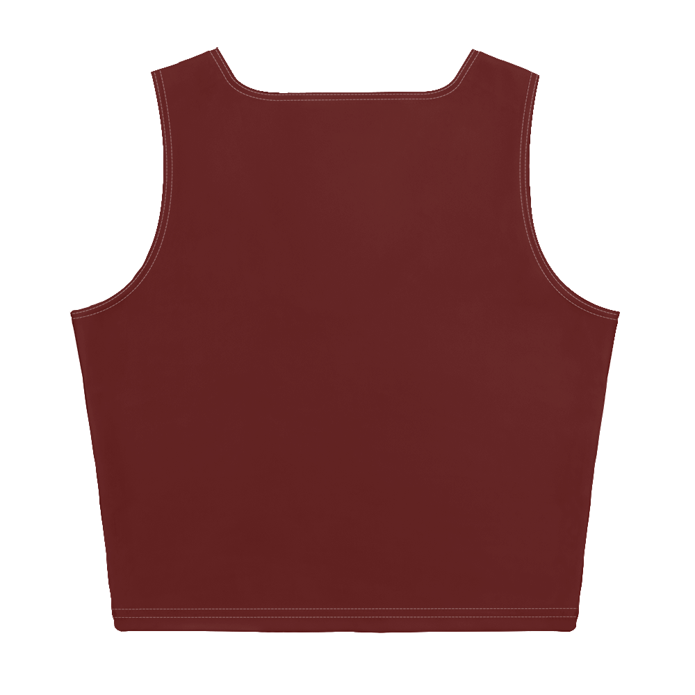 Michigan Upper Peninsula Crop Tank (w/ UP Outline) | Cherrywood Color