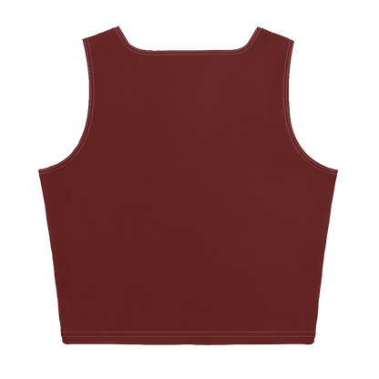 Michigan Upper Peninsula Crop Tank (w/ UP Outline) | Cherrywood Color