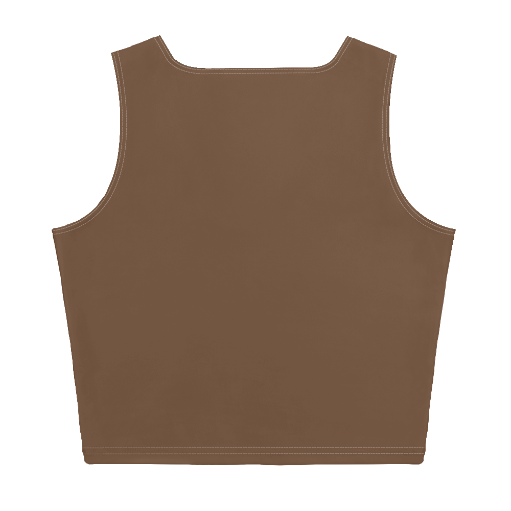 Michigan Upper Peninsula Crop Tank (w/ UP Outline) | Coffee Color