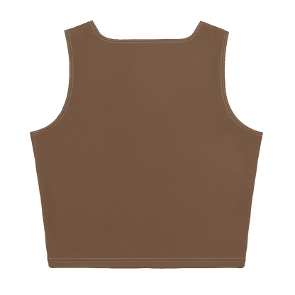 Michigan Upper Peninsula Crop Tank (w/ UP Outline) | Coffee Color