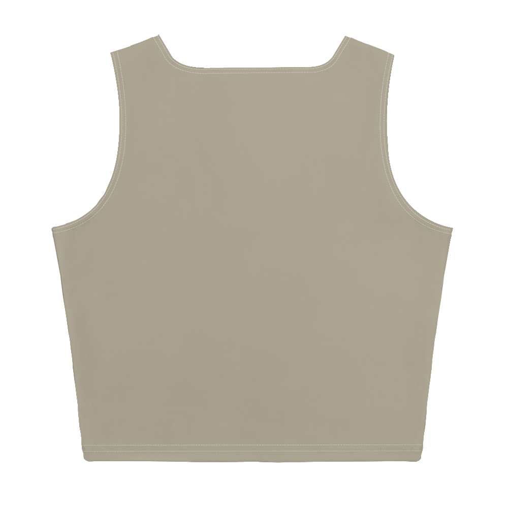 Michigan Upper Peninsula Crop Tank (w/ UP Outline) | Petoskey Stone Grey