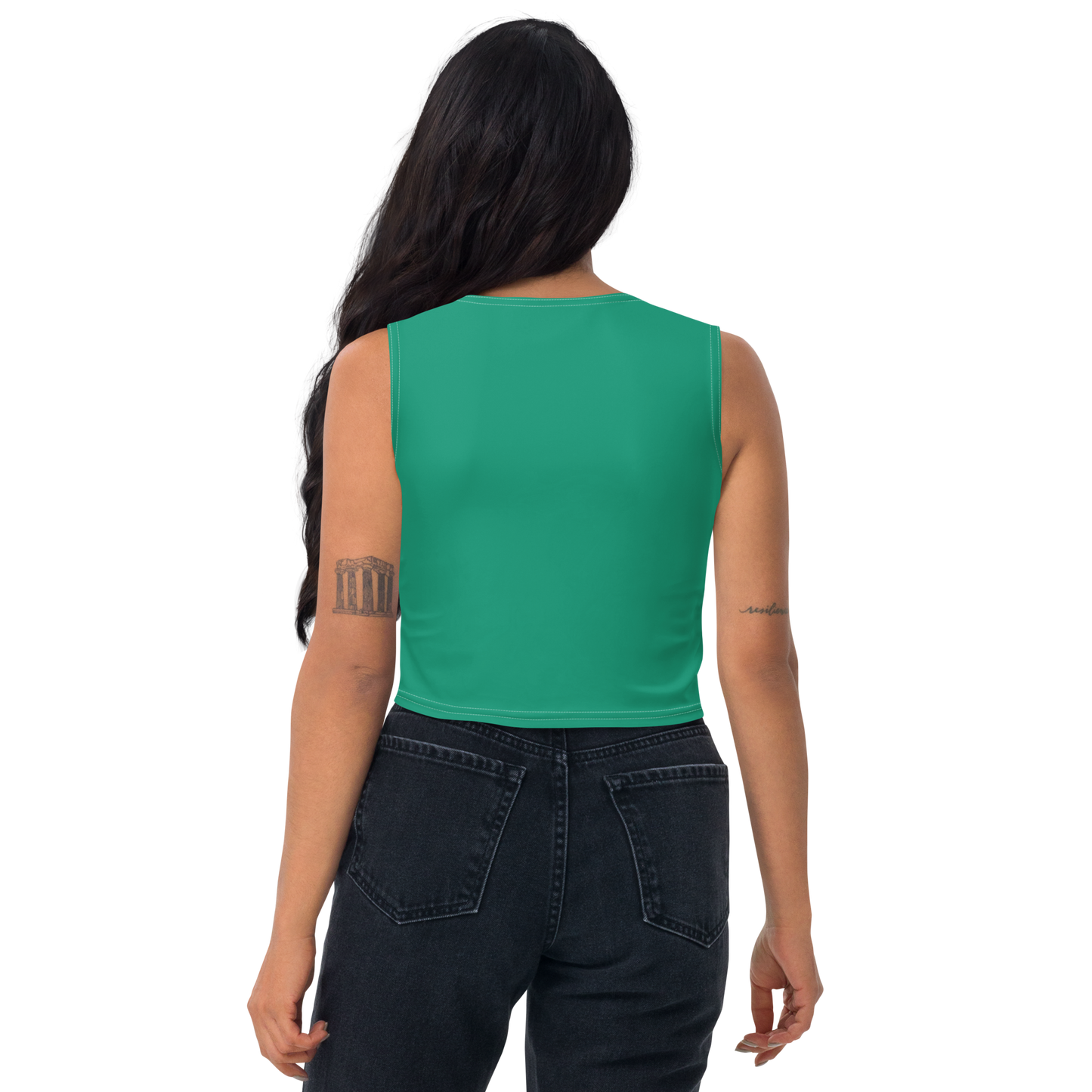 Michigan Upper Peninsula Crop Tank (w/ UP Outline) | Emerald Green