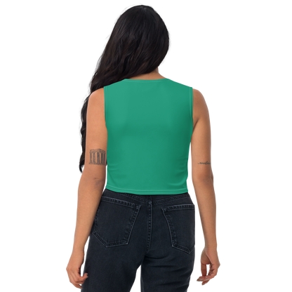 Michigan Upper Peninsula Crop Tank (w/ UP Outline) | Emerald Green