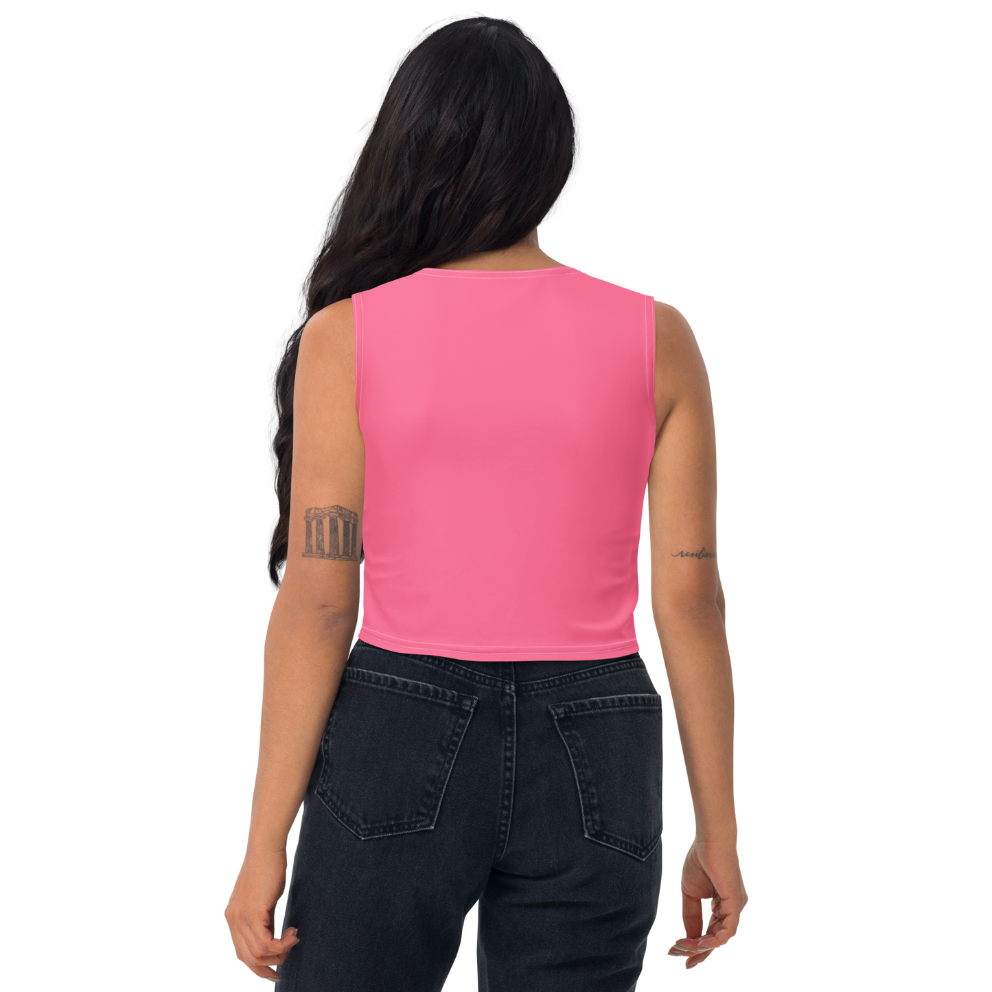 Michigan Upper Peninsula Crop Tank (w/ UP Outline) | Rhodochrosite Pink