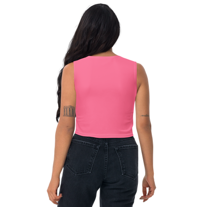 Michigan Upper Peninsula Crop Tank (w/ UP Outline) | Rhodochrosite Pink