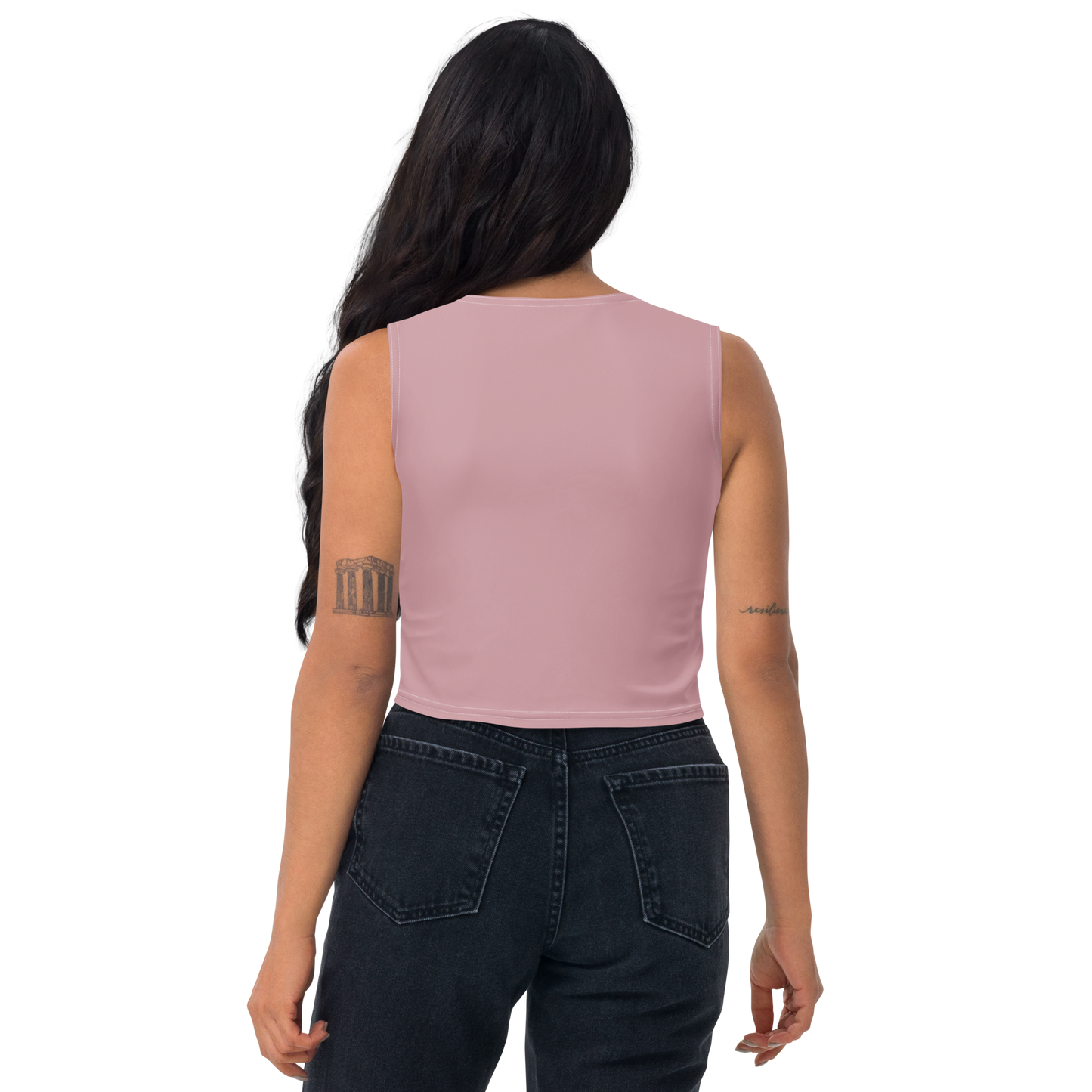 Michigan Upper Peninsula Crop Tank (w/ UP Outline) | Cherry Blossom Pink