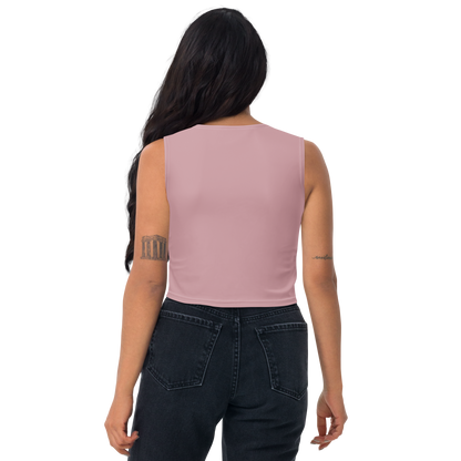 Michigan Upper Peninsula Crop Tank (w/ UP Outline) | Cherry Blossom Pink