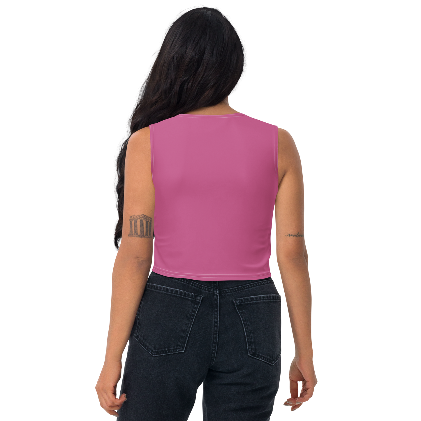 Michigan Upper Peninsula Crop Tank (w/ UP Outline) | Apple Blossom Pink