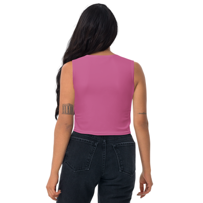 Michigan Upper Peninsula Crop Tank (w/ UP Outline) | Apple Blossom Pink