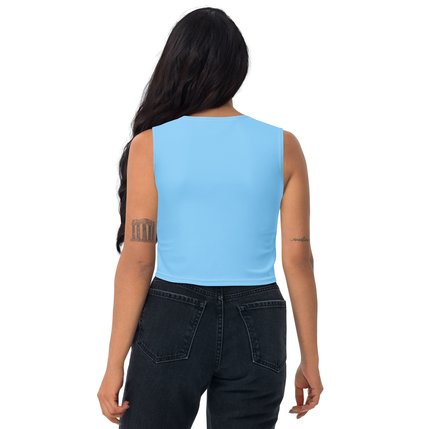 Michigan Upper Peninsula Crop Tank (w/ UP Outline) | DTW Blue