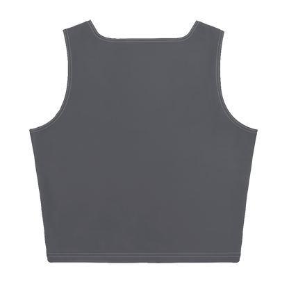 Michigan Upper Peninsula Crop Tank (w/ UP Outline) | Iron Ore Grey