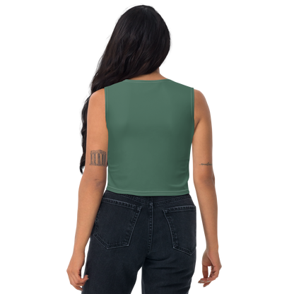 Michigan Upper Peninsula Crop Tank (w/ UP Outline) | Ginger Ale Green